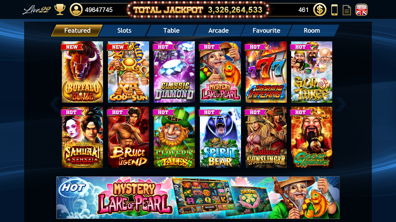 Mighty slots mobile casino lobby promo